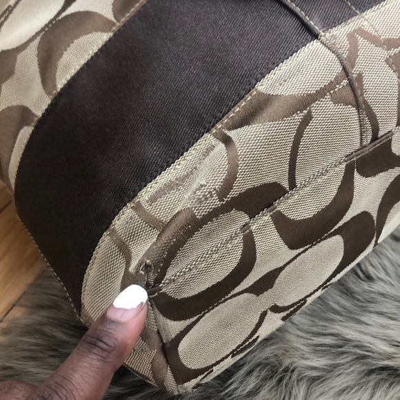 ✨AUTHENTIC COACH BROWN & TAN F13548 TOTE BAG  * - Picture 8 of 8